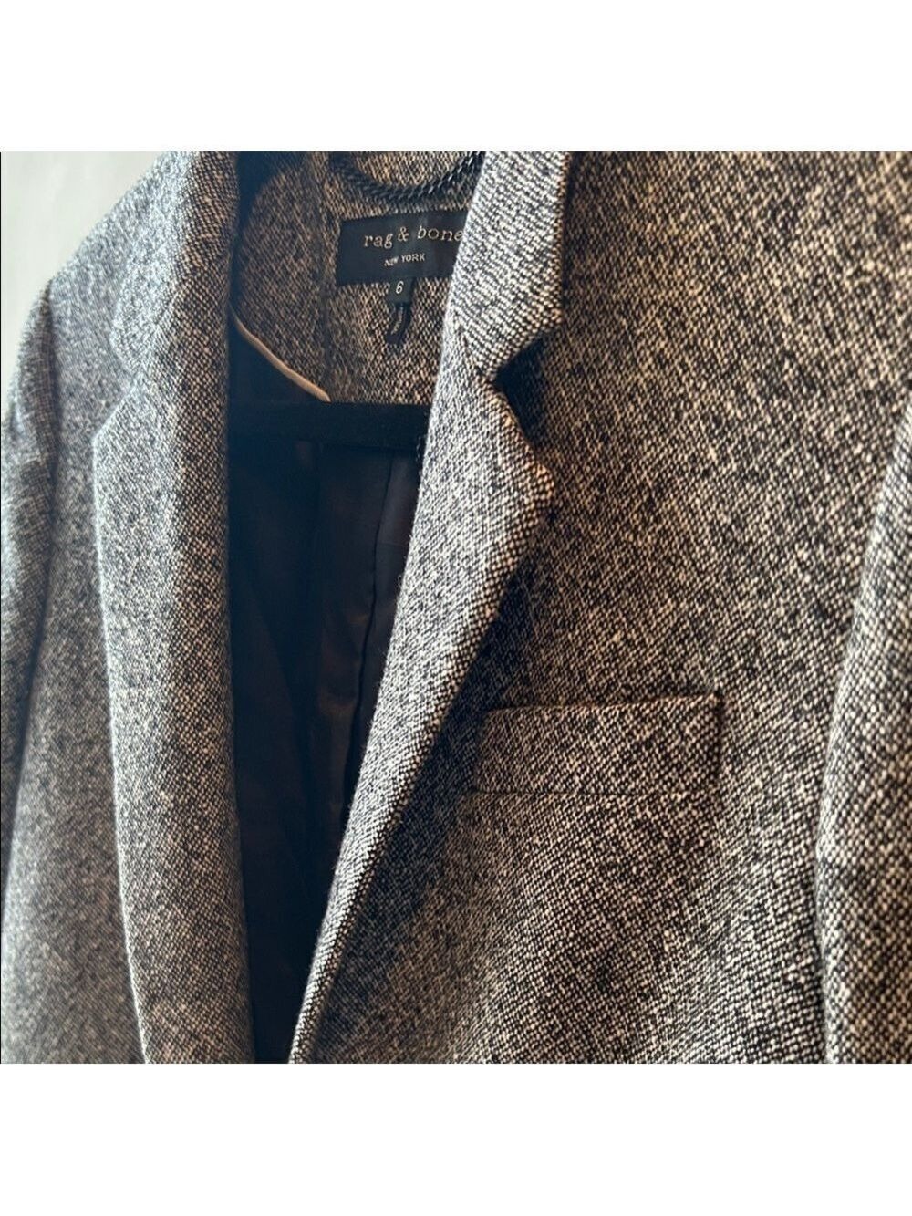 Rag & Bone Ronin Wool Textured Oversized Fit Blazer - Picture 7 of 10